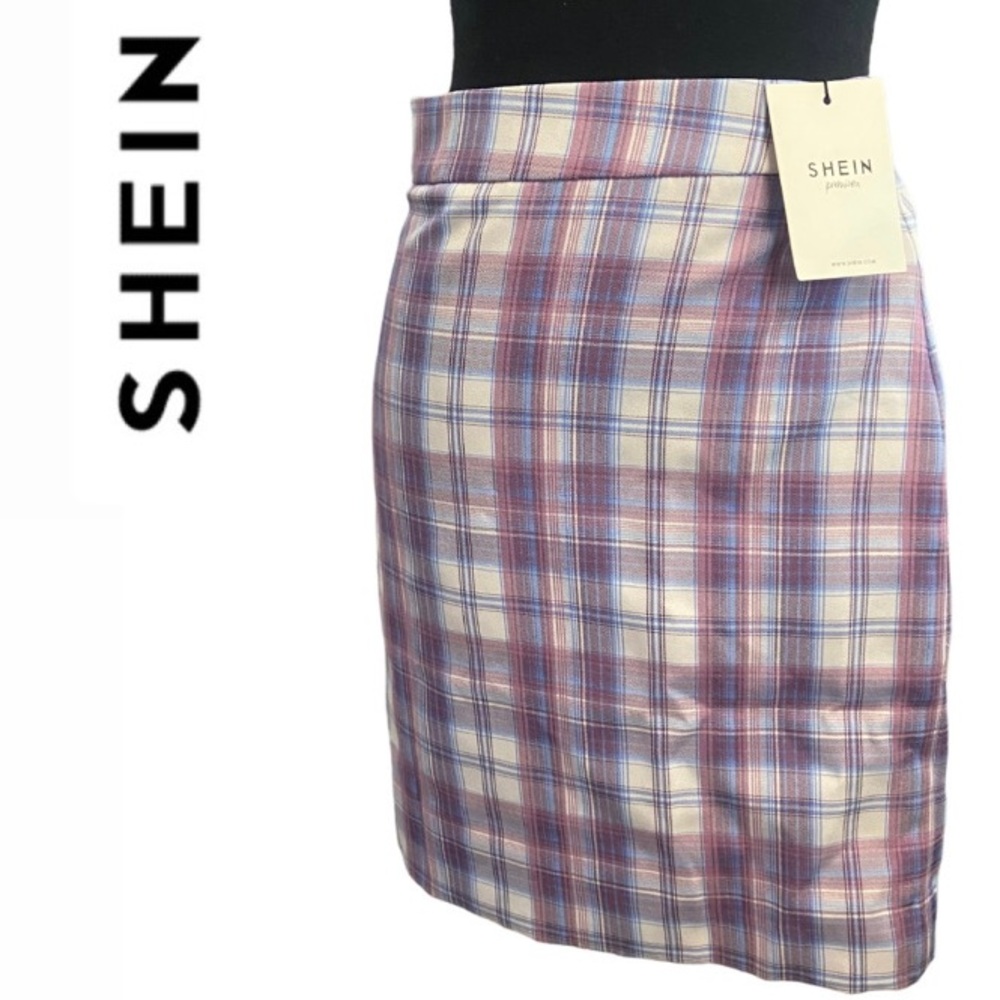 🌟🔥 BOGO Sale🔥🌟 NWT SHEIN Purple Plaid Skirt